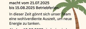 Betriebsferien bei der MaProTa GmbH